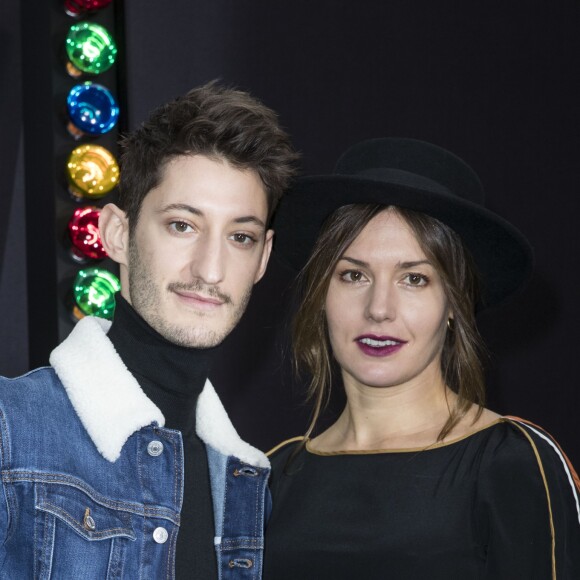 Pierre Niney et sa compagne Natasha Andrews Défilé de mode Dior Homme collection Automne/Hiver 2018/2019 à Paris, le 20 janvier 2018. © Olivier Borde/Bestimage