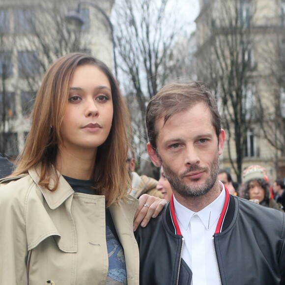 Nicolas Duvauchelle et sa compagne Anouchka Alsif - Défilé de mode Dior Homme collection Automne/Hiver 2018/2019 à Paris, le 20 janvier 2018. © CVS / Veeren / Bestimage