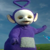 Tinky Winky dans Les Télétubbies, la série anglaise.