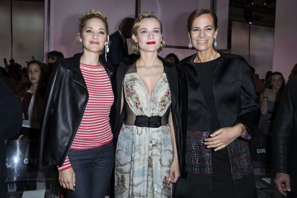 Marion Cotillard, Diane Kruger et Roberta Armani - Défilé Giorgio Armani Privé, collection Haute Couture printemps-été 2018 au Théâtre National de Chaillot. Paris, le 23 janvier 2018. © Olivier Borde / Bestimage