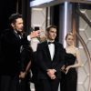 James Franco reçoit le Golden Globe du meilleur acteur dans une comédie à Los Angeles, le 7 janvier 2018.