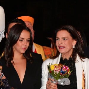 Pauline Ducruet et la princesse Stéphanie de Monaco lors de la soirée de remise des prix du 42ème Festival International du Cirque de Monte Carlo le 23 janvier 2018. © Bruno Bebert/Bestimage