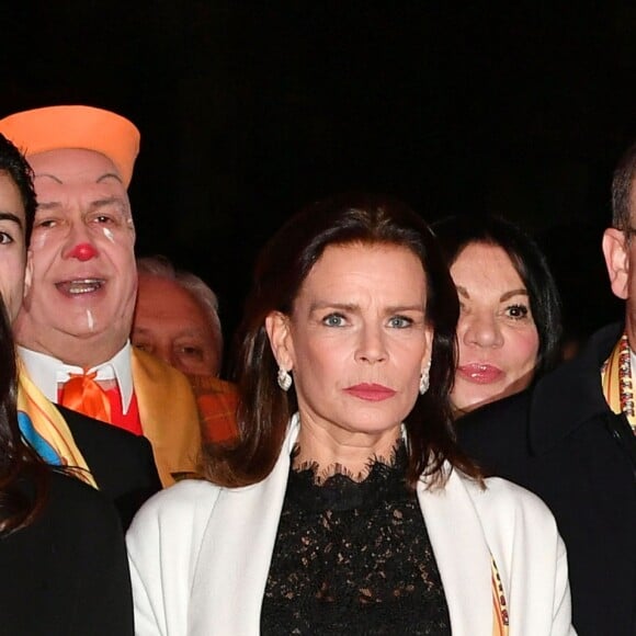 Pauline Ducruet, la princesse Stéphanie de Monaco et le prince Albert II de Monaco lors de la soirée de remise des prix du 42ème Festival International du Cirque de Monte Carlo le 23 janvier 2018. © Bruno Bebert/Bestimage