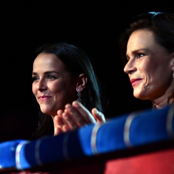 Pauline Ducruet et la princesse Stéphanie de Monaco sous le chapiteau de Fontvieille lors de la soirée de remise des prix du 42ème Festival International du Cirque de Monte Carlo le 23 janvier 2018. © Bruno Bebert/Bestimage