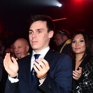 Pauline Ducruet, la princesse Stéphanie de Monaco, le prince Albert II de Monaco, Louis Ducruet et Marie, sa compagne, lors de la soirée de remise des prix du 42ème Festival International du Cirque de Monte Carlo le 23 janvier 2018. © Bruno Bebert/Bestimage