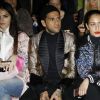 Dani Alves, Hiba Abouk et Iman Pérez - Défilé de mode "Zuhair Murad", collection Haute-Couture printemps-été 2018, à Paris le 24 janvier 2018. © Marc Ausset-Lacroix/Bestimage