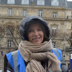 Valérie Trierweiler lors du lancement de la campagne du Secours Populaire "Don'Actions" sur le parvis de l'hôtel de ville de Paris le 20 janvier 2018. © Giancarlo Gorassini / Bestimage