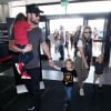 Chris Hemsworth, Elsa Pataky et leurs enfants Tristan, India Rose et Sasha Hemsworth à Los Angeles. Le 17 octobre 2017.