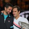 Roger Federer a remporté son 20e titre du Grand Chelem en battant Martin Cilic à l'Open d'Australie, Melbourne le 28 janvier 2018.