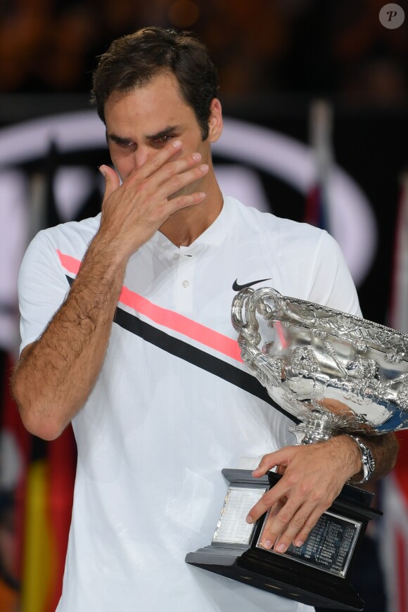 Roger Federer a remporté son 20e titre du Grand Chelem en battant Martin Cilic à l'Open d'Australie, Melbourne le 28 janvier 2018.