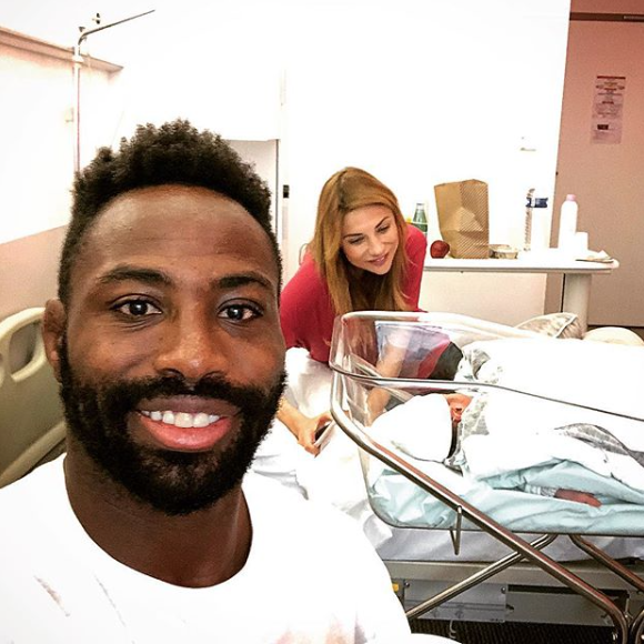 Fulgence Ouedraogo et Ariane Brodier jeunes parents, le 23 janvier 2018 à Montpellier.