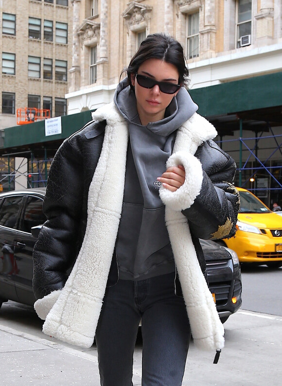 Kendall Jenner et H. Baldwin se baladent dans les rues de New York , le 27 janvier 2018.