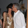 George Clooney et sa femme Amal Alamuddin Clooney à la Soirée de lancement de la marque de téquila "Casamigos" à l'hôtel Ushuaïa Ibiza Beach à Ibiza, le 23 août 2015.