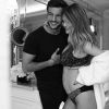 Caroline Receveur, enceinte, et son compagnon Hugo Philip, au George V à Paris, le 2 février 2018