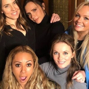Les Spîce Girls se retrouvent à Londres, le 2 février 2018.