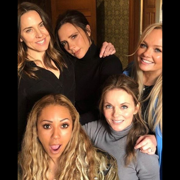 Les Spîce Girls se retrouvent à Londres, le 2 février 2018.