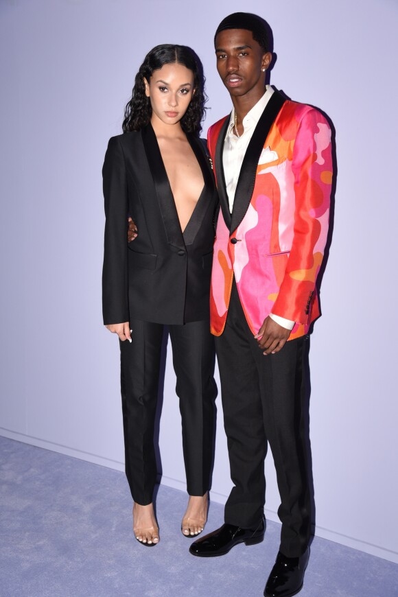 Christian Combs (fils de Diddy) et sa petite amie Breah Hicks - Défilé de mode Tom Ford, collection prêt-à-porter automne-hiver 2018-2019 lors de la Fashion Week de New York, le 8 février 2018.