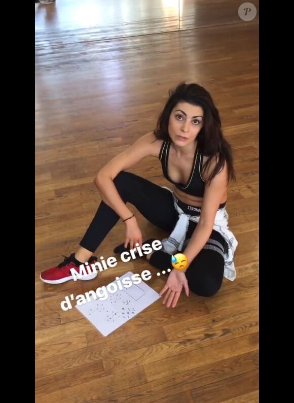 Candice Pascale en répétitions pour la finale de "Danse avec les stars 8", Instagram, 11 décembre 2017