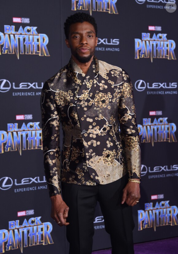 Chadwick Boseman à la première de 'Black Panther' à Hollywood, le 29 janvier 2018 © Chris Delmas/Bestimage