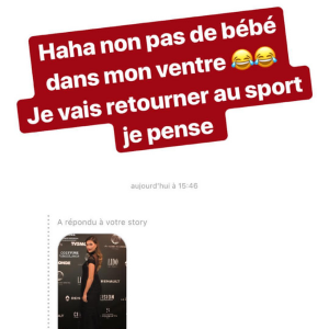 Story Instagram de Camille Cerf. Février 2018.