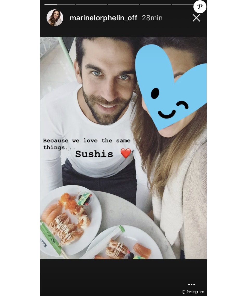 Marine Lorphelin et son amoureux Christophe fêtent la Saint Valentin le 14 février 2018 ...