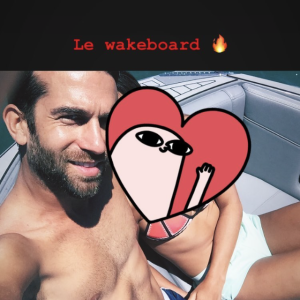 Marine Lorphelin et son amoureux Christophe fêtent la Saint Valentin le 14 février 2018.
