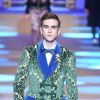 Gabriel-Kane Day-Lewis, fils de I. Adjani et D. Day-Lewis lors de la fashion week de Milan le 13 janvier 2018.