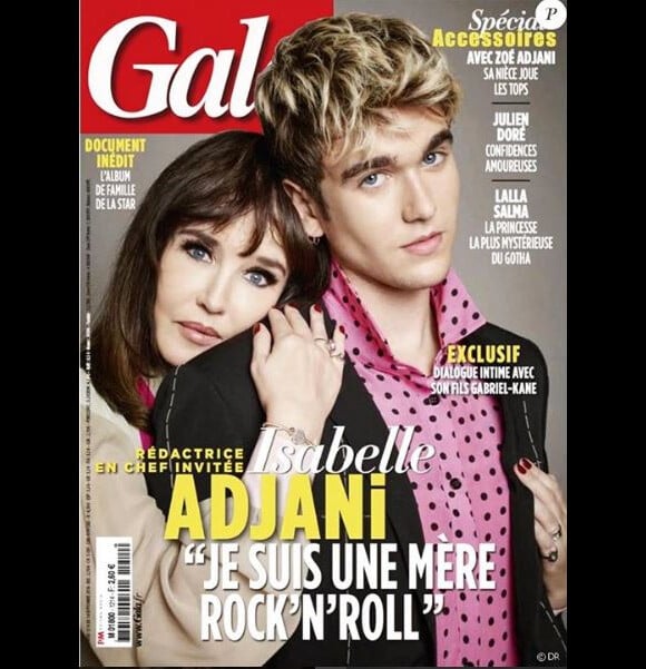Isabelle Adjani et son fils Gabriel-Kane en couverture de Gala.