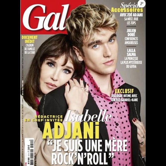 Isabelle Adjani et son fils Gabriel-Kane en couverture de Gala.