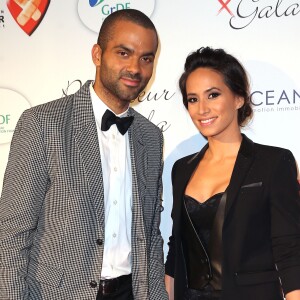 Tony Parker et sa femme Axelle au gala "Par Coeur" pour les 10 ans de l'association "Cekedubonheur" au pavillon d'Armenonville à Paris le 24 septembre 2015