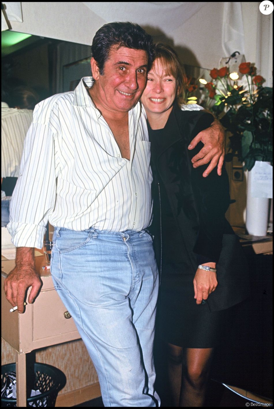 Archives Gilbert Becaud Et Sa Femme Kitty Dans Les Loges De L Olympia En 1991 Purepeople