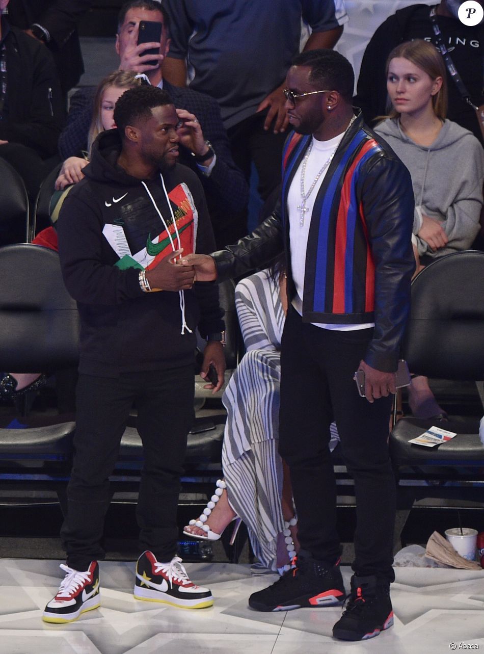 Kevin Hart et Diddy assistent au NBA AllStar Game 2018 au Staples