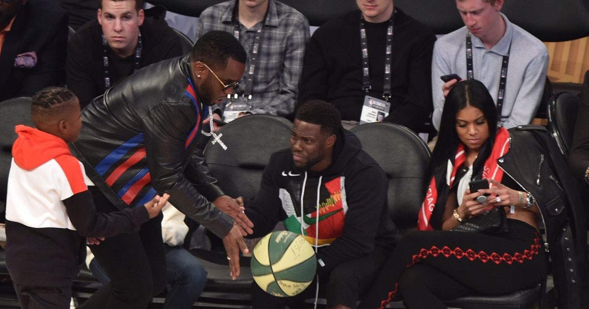 Kevin Hart en famille et Diddy assistent au NBA All-Star Game 2018 au