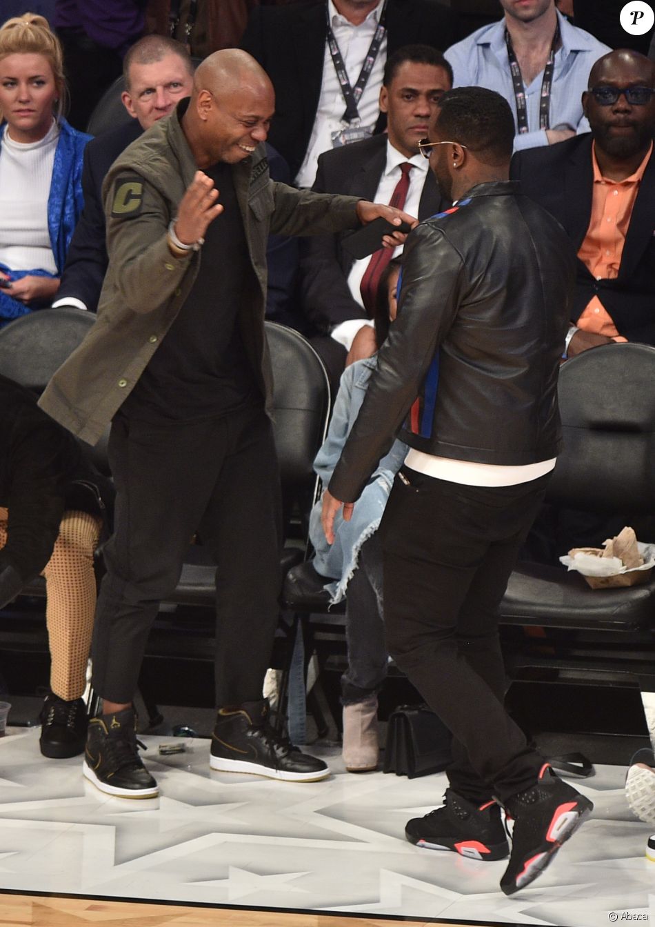 Dave Chappelle et Diddy assistent au NBA AllStar Game 2018 au Staples