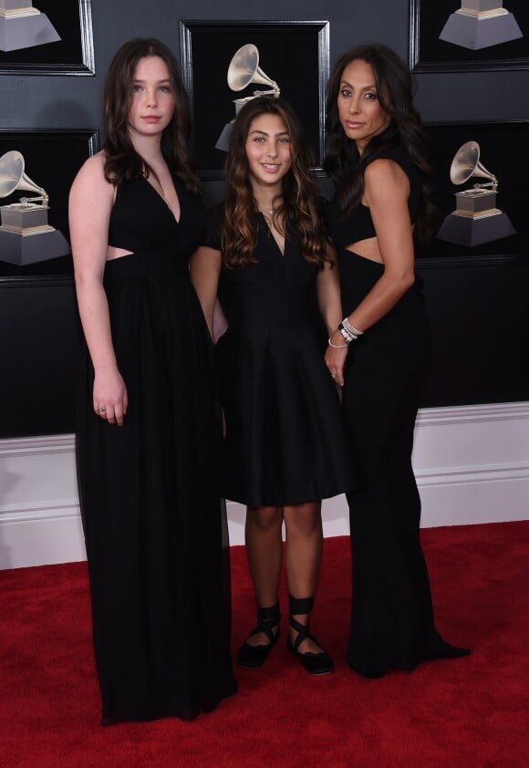 Vicky Karayiannis (Cornell) avec sa fille Toni Cornell et Lily Cornell - 60ème soirée annuelle des Grammy Awards à Madison Square Garden à New York, le 28 janvier 2018 © Chris Delmas/Bestimage