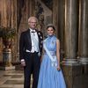Le roi Carl XVI Gustaf de Suède et le princesse héritière Victoria, portrait officiel 2018. © Thron Ullberg / Cour royale de Suède