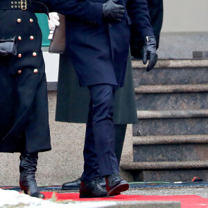 La princesse héritière Victoria de Suède et le prince Daniel à Vilnius en Lituanie le 16 février 2018 pour célébrer le centenaire de l'indépendance du pays.