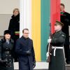 La princesse héritière Victoria de Suède et le prince Daniel à Vilnius en Lituanie le 16 février 2018 pour célébrer le centenaire de l'indépendance du pays.