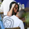Kourtney Kardashian et son compagnon Younes Bendjima à Los Angeles. Le 12 décembre 2017.
