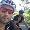 Martin et Simon Fourcade lors d'un entraînement à vélo. Instagram, le 23 août 2017.