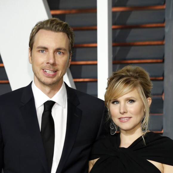 Dax Shepard et sa femme Kristen Bell à la soirée "Vanity Fair Oscar Party" à Hollywood, le 22 février 2015.