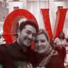 Thomas Beatie de "Secret Story 10" et sa compagne Amber. Le couple attend un enfant. Février 2018.