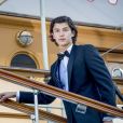  Le prince Nikolai de Danemark montant à bord du Dannebrog, le yacht royal, pour ses 18 ans le 28 août 2017. 