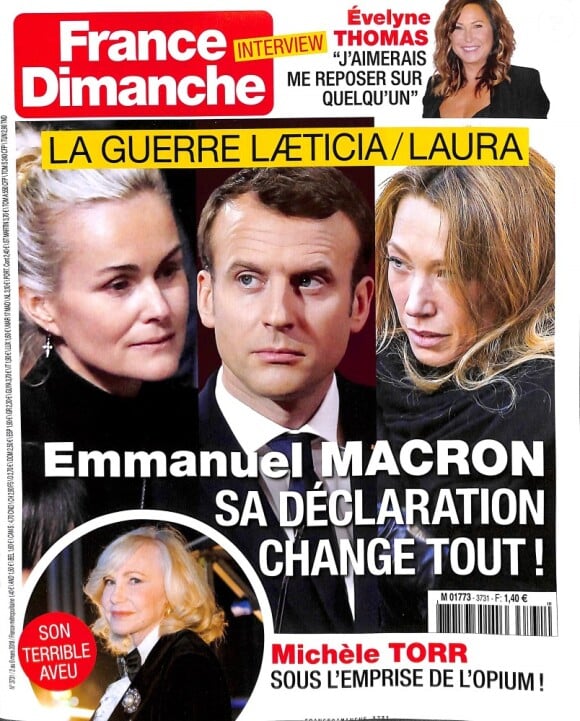 Magazine "France Dimanche" en kiosques le 2 mars 2018.
