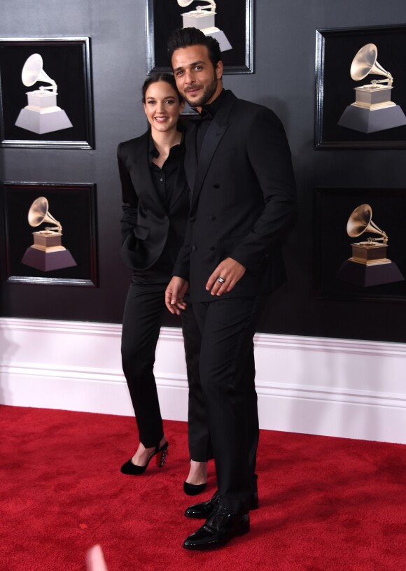 Exclusif - Jain (nommée pour le Grammy Award du meilleur clip vidéo) et son producteur Maxim Nucci (Yodelice) qui vient de terminer l'album de J. Hallyday à Los Angeles, à la 60ème soirée annuelle des Grammy Awards à Madison Square Garden à New York, le 28 janvier 2018 © Chris Delmas/Bestimage