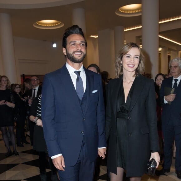 Maxim Nucci et sa compagne Isabelle Ithurburu (enceinte) - Arrivées lors de la 43e cérémonie des Cesar à la salle Pleyel à Paris, le 2 mars 2018. © Dominique Jacovides - Olivier Borde / Bestimage