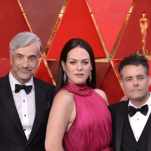 Daniela Vega et l'équipe d'Une femme fantastique aux Oscars 2018
