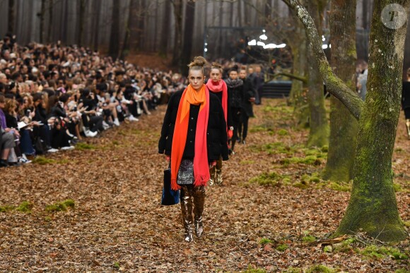 Défilé de mode "Chanel", collection prêt-à-porter automne-hiver 2018/2019, au Grand Palais à Paris. Le 6 mars 2018