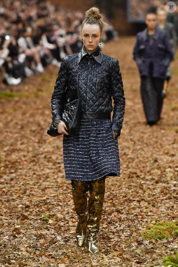 Défilé de mode "Chanel", collection prêt-à-porter automne-hiver 2018/2019, au Grand Palais à Paris. Le 6 mars 2018