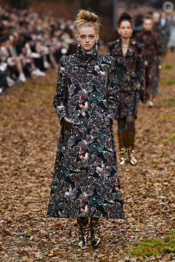 Défilé de mode "Chanel", collection prêt-à-porter automne-hiver 2018/2019, au Grand Palais à Paris. Le 6 mars 2018